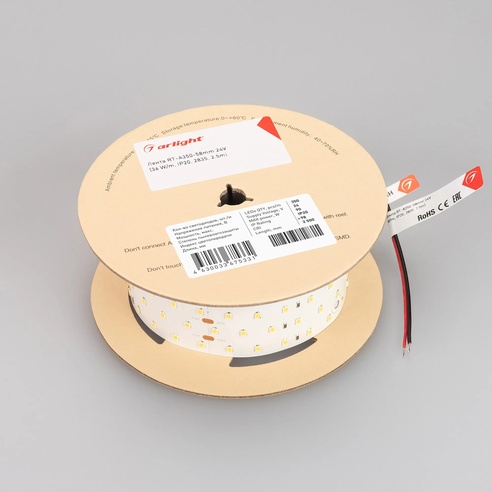 Лента светодиодная RT-A350-58mm 24V Day5000 CRI98 (36 W/m, IP20, 2.5m) (Arlight, Открытый)