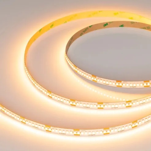Лента светодиодная RT-A240-10mm 24V Warm2400 (19.2 W/m, IP20, 3528, 5m) (Arlight, Открытый)