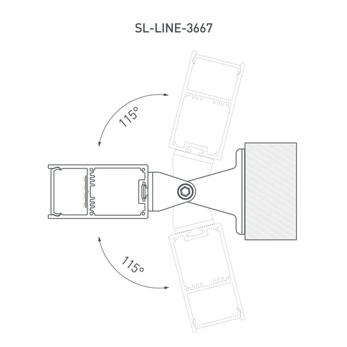 Профиль с экраном SL-LINE-3667-2500 WHITE+OPAL (Arlight, Алюминий)