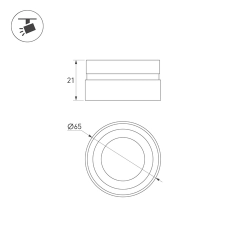 Насадка с фиксированным углом LGD-ARTIFACT-LENS-R65 (BK, 40 deg) (Arlight, Металл)