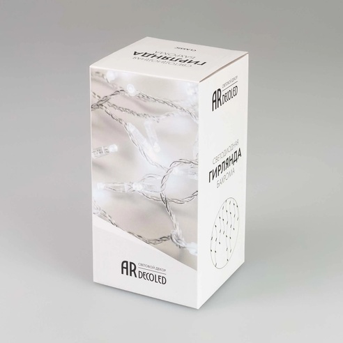 Светодиодная гирлянда ARD-EDGE-CLASSIC-2400x600-WHITE-88LED-PULSE White (230V, 6W) (Ardecoled, IP65)