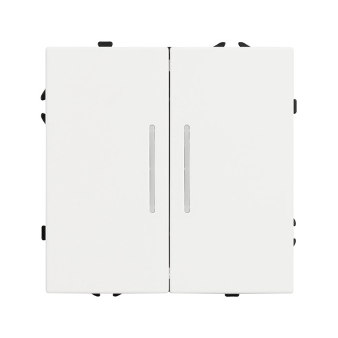 Механизм выключателя двухклавишный проходной LED SWT-NOBE-MKP2-SFPL-L-WH (230V, 10A) (Arlight, -)