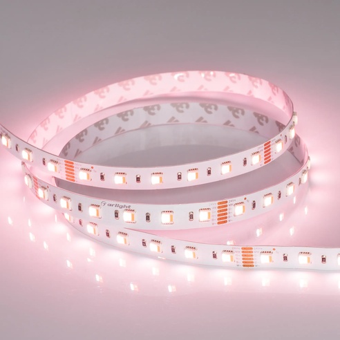 Лента светодиодная RT 2-5000 24V RGBW-MIX 12mm (5060-One, 60 LED/m, LUX) (Arlight, 20 Вт/м, IP20)