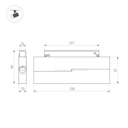 Светильник MAG-ORIENT-DOTS-FOLD-S230-12W Warm3000 (BK, 30 deg, 48V) (Arlight, IP20 Металл, 5 лет)