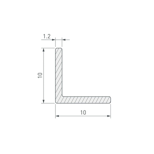 Уголок ARH-W10x10x1,2-3000 WHITE (Arlight, Алюминий)