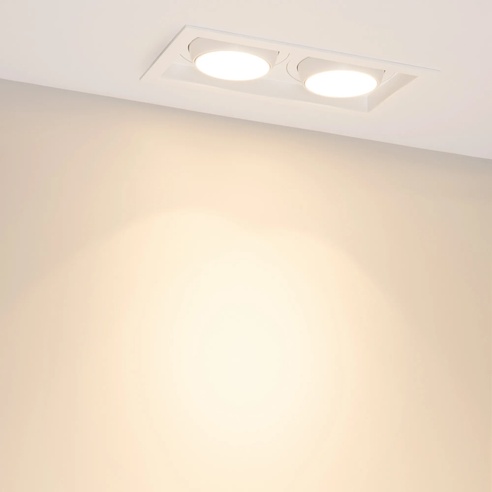 Светильник MS-VORTEX-BUILT-S250x140-2x30W Warm3000 (WH-WH, 17 deg, 230V) (Arlight, IP20 Металл, 5 лет)