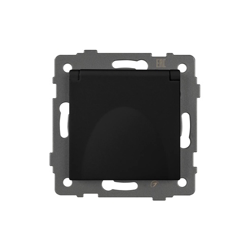 Механизм розетки влагозащищённый SCT-MCP-PL-BK-V (250V, 16A) (Arlight, -)