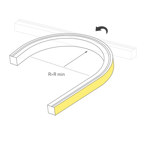 Грейзер THOR-TOP-B70-10x10mm 24V Warm1900 (15 W/m, IP67, 5m, wire x2) (Arlight, Вывод вниз, 3 года)