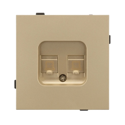 Механизм компьютерной розетки двойной SCT-TENDO-MPC2-SFPL-GD (RJ-45, CAT6) (Arlight, -)