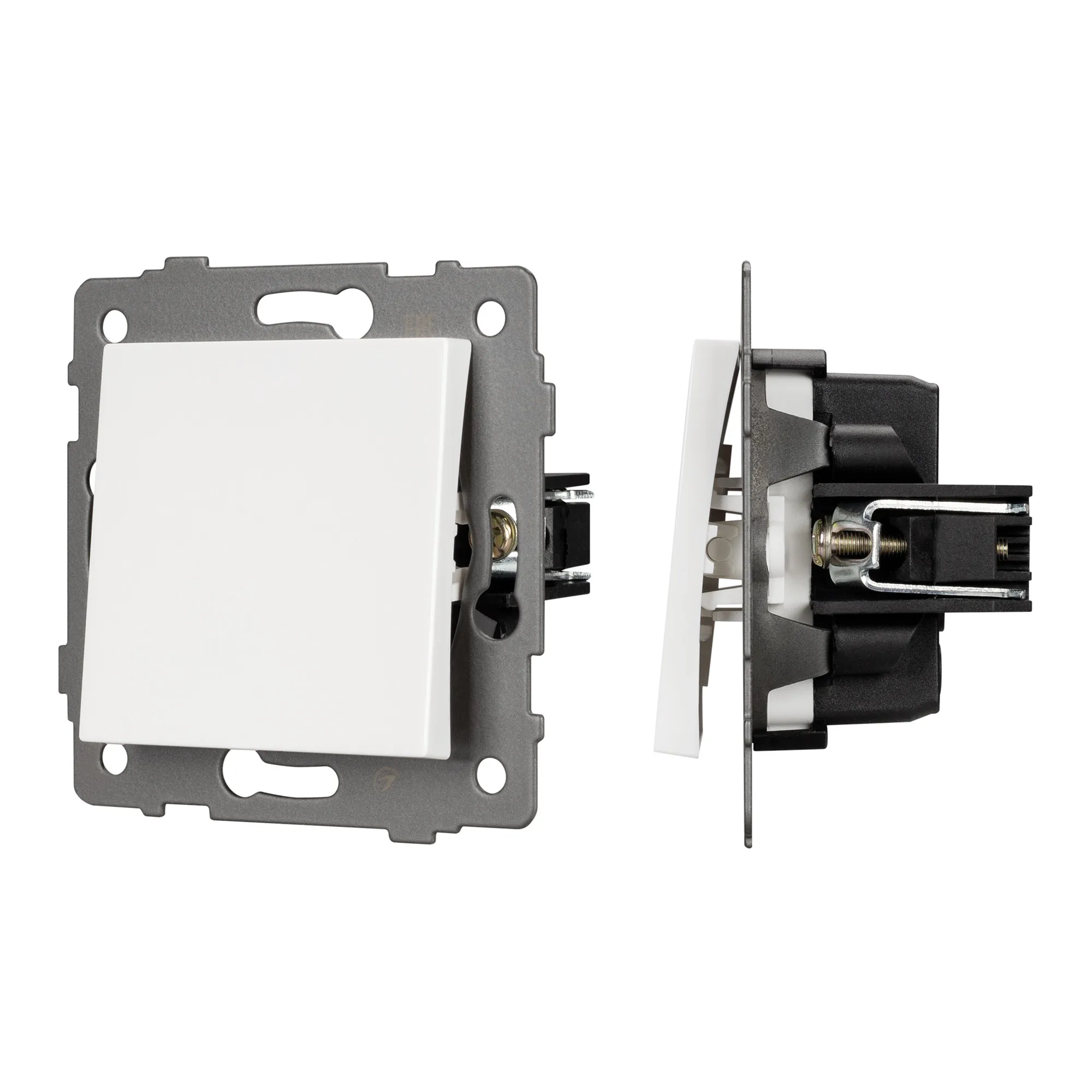 Механизм выключателя одноклавишный проходной SWT-MKP1-PL-WH-V (250V, 10A) (Arlight, -) - изображение товара