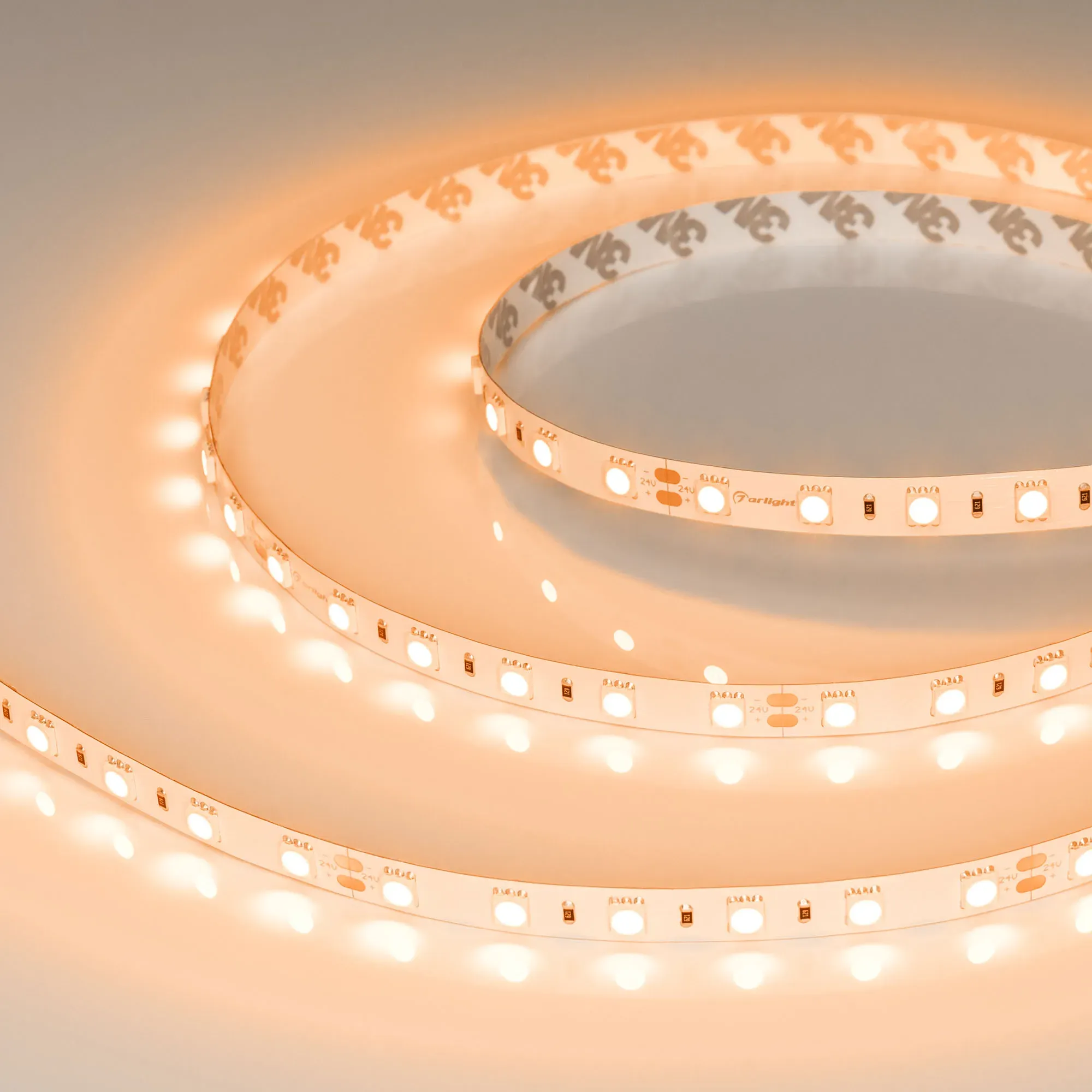 Лента светодиодная RT-B60-10mm 24V Orange (14.4 W/m, IP20, 5060, 5m) (Arlight, 14.4 Вт/м, IP20)