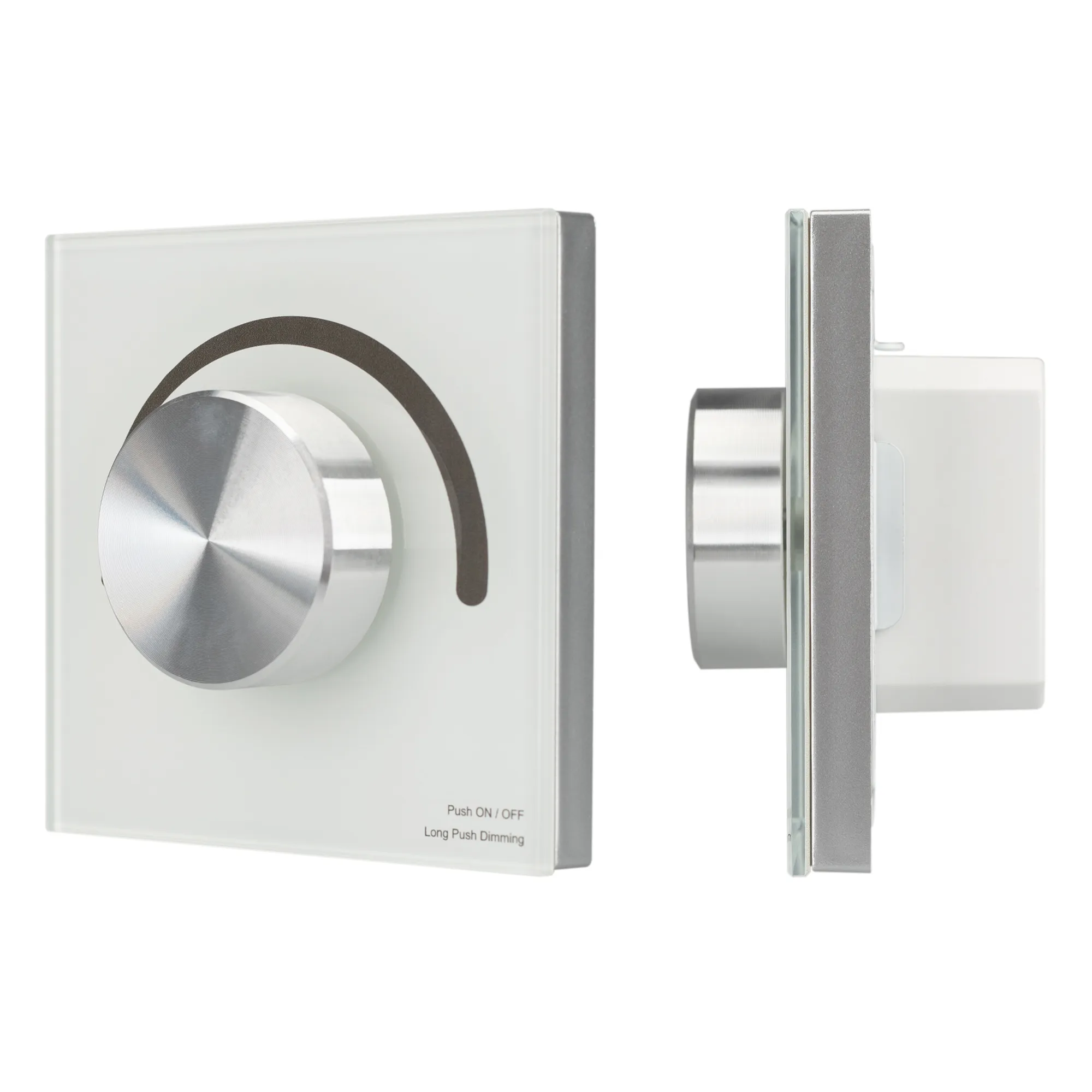 Панель SMART-P98-DIM-G-IN White (230V, 1.5A, 0/1-10V, Rotary, 2.4G) (Arlight, Стекло) - изображение товара